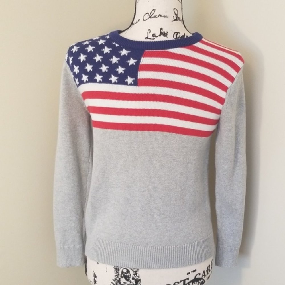 TWO GAP American Flag Sweaters L & XL plus ONE Flag Hoodie